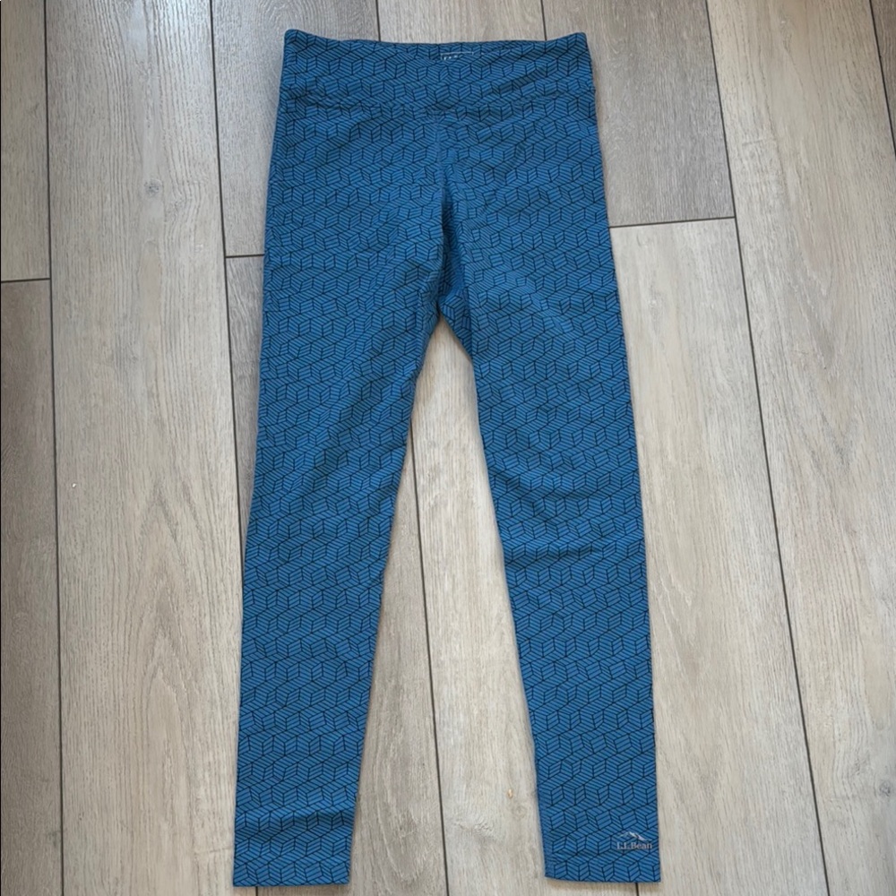 L.L. Bean Blue and Black Leggings size XS
